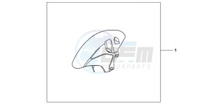 CBR1000RRB drawing CARBON FIBER FRONT FENDER