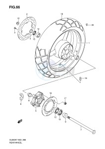 DL650 (E2) V-Strom drawing REAR WHEEL (DL650K7 K8 K9 L0 UEL0)