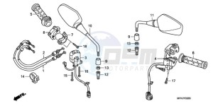 CB1000RA9 France - (F / ABS CMF) drawing SWITCH/CABLE/MIRROR