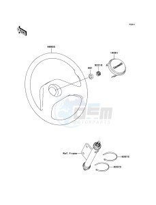 MULE_610_4X4 KAF400A8F EU drawing Steering Wheel