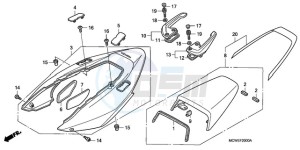 VFR8009 Ireland - (EK / MME) drawing REAR COWL