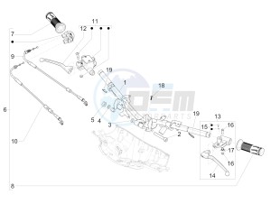 SPRINT 150 4T 3V IE ABS E3 (EMEA) drawing Handlebars - Master cil.