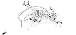 NSR125R drawing FRONT FENDER