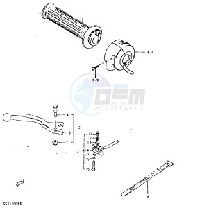 GSX1100 (T-X) drawing RIGHT HANDLE SWITCH