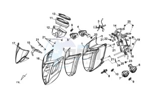 WOLF 125 EFI drawing DASHBOARD / HEAD LIGHT / INDICATORS / COWLING