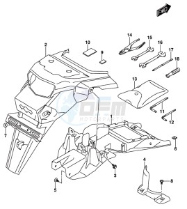 DL1000A drawing REAR FENDER