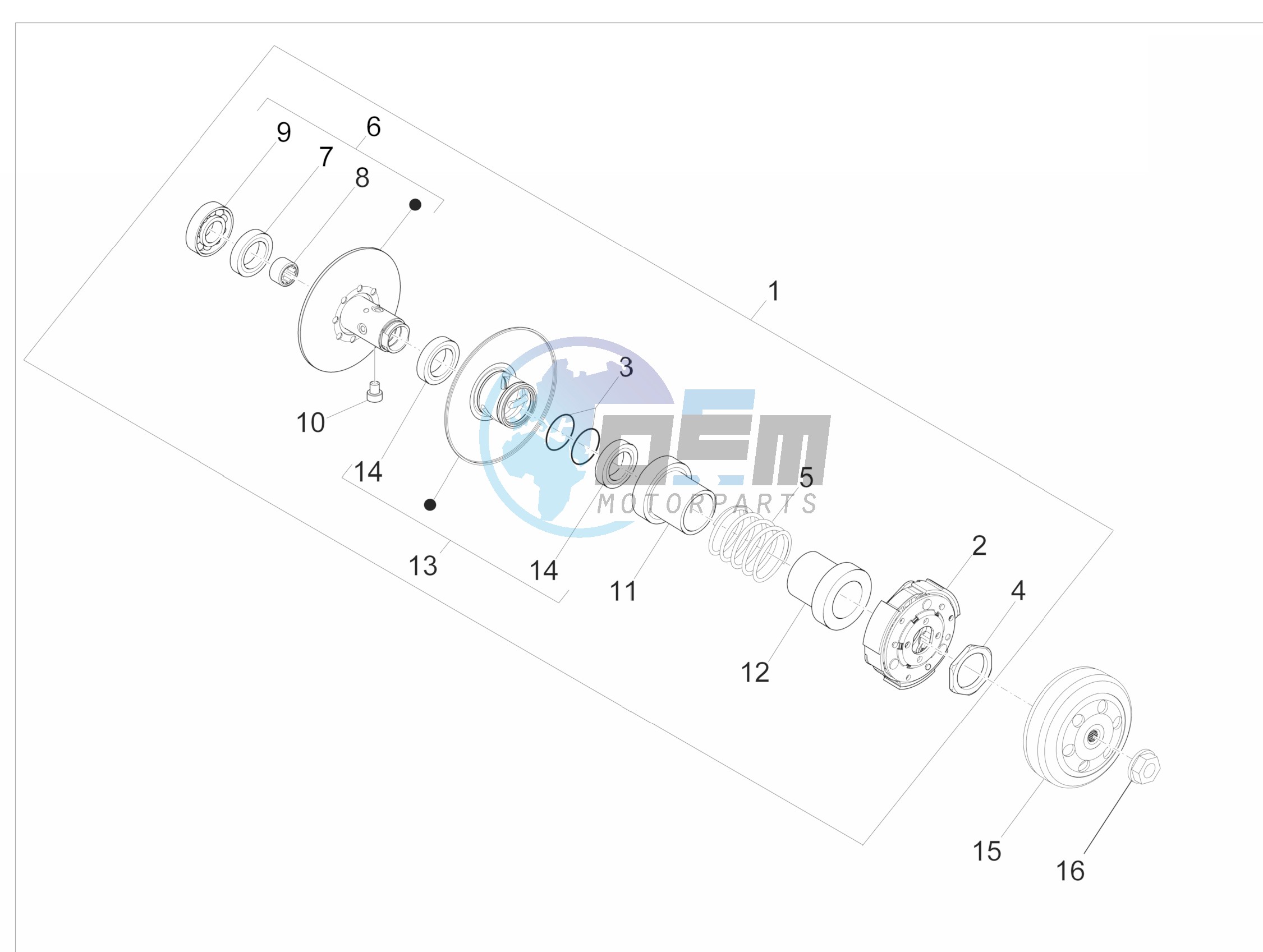 Driven pulley