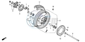 ST1100 drawing REAR WHEEL (ST1100)