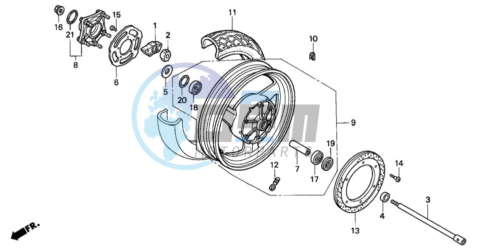 REAR WHEEL (ST1100)