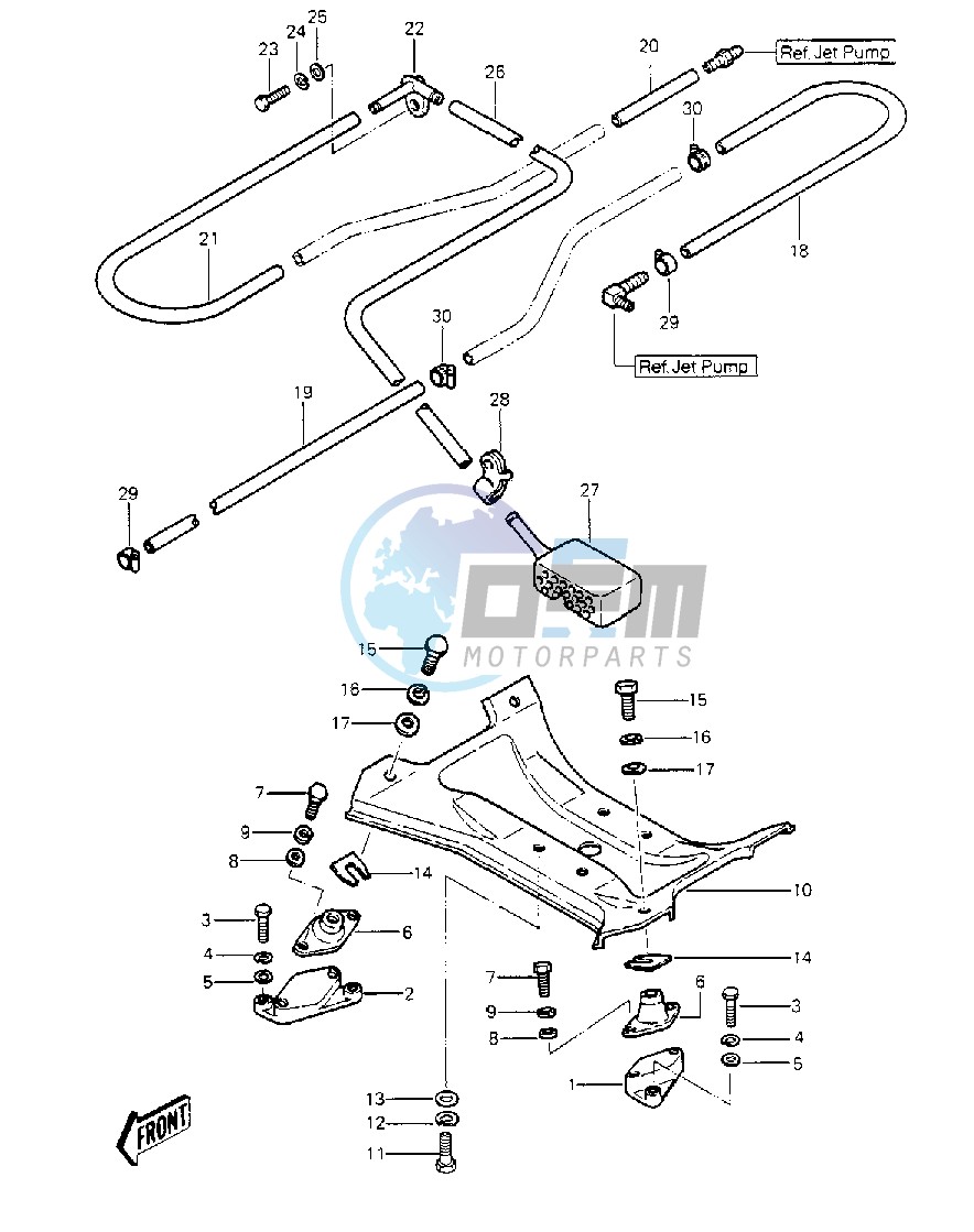 ENGINE MOUNT_COOLING & BILGE -- 84-86 JS440-A8_A9_A10- -