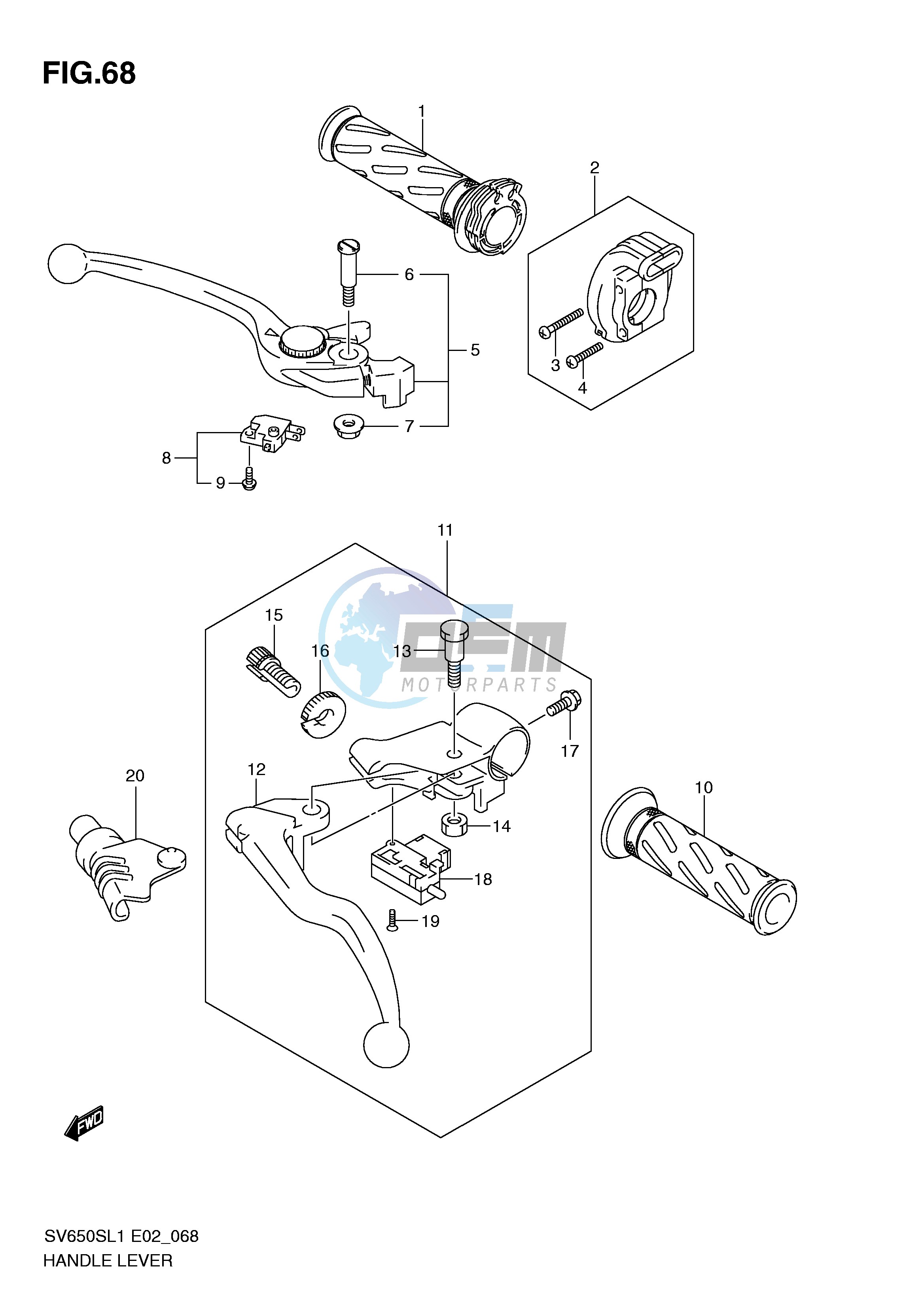 HANDLE LEVER (SV650SAL1 E24)