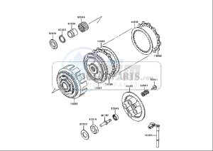 ZZR 250 (EU) drawing CLUTCH