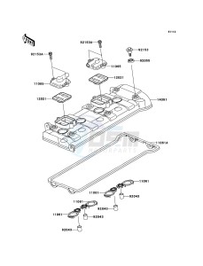 NINJA ZX-10R ZX1000E9F FR GB XX (EU ME A(FRICA) drawing Cylinder Head Cover