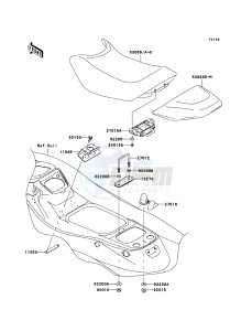 JET SKI STX-15F JT1500A7F FR drawing Seat