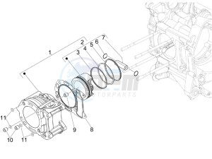 MP3 250 ie lt drawing Cylinder-piston-wrist pin unit