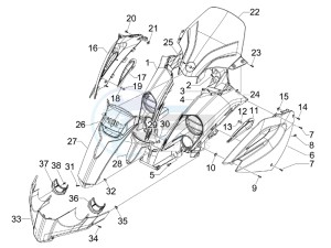 Fuoco 500 4t-4v ie e3 LT 800 drawing Front shield