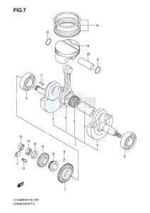 LT-Z400 (E19) drawing CRANKSHAFT