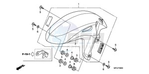 CB600FA UK - (E / MKH) drawing FRONT FENDER