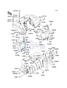 KVF650_4X4 KVF650DBF EU GB drawing Front Fender(s)