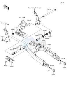 VULCAN S ABS EN650DHFA XX (EU ME A(FRICA) drawing Swingarm