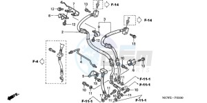 VFR8009 Ireland - (EK / MME TWO) drawing FRONT BRAKE HOSE (VFR800)