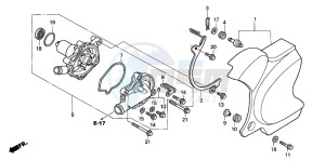 VT750DCB SHADOW SPIRIT drawing WATER PUMP