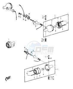 H1 D-F A [KH500] (D-F A8) [KH500] drawing TURN SIGNALS -- 73-75 D_E_F & 76 A8- -