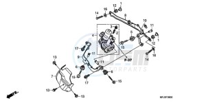 CBR600RA9 Korea - (KO / ABS) drawing FRONT POWER UNIT (CBR600RA)