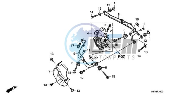 FRONT POWER UNIT (CBR600RA)