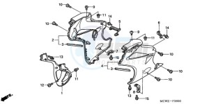 VFR800A9 France - (F / ABS CMF MME) drawing LOWER COWL