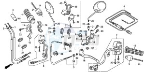 XL125V VARADERO drawing HANDLE LEVER/SWITCH/CABLE (XL125V1/2/3/4/5/6)