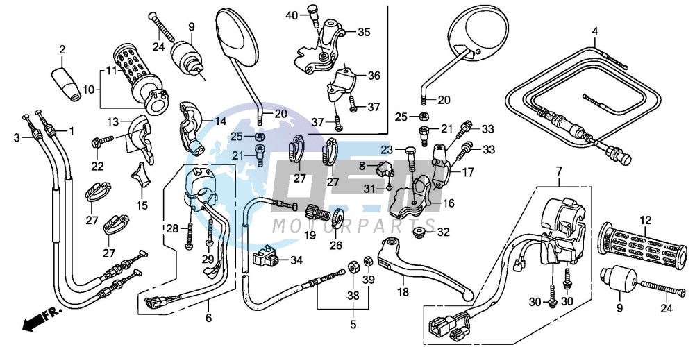 HANDLE LEVER/SWITCH/CABLE (XL125V1/2/3/4/5/6)