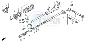 TRX350TM RANCHER drawing GEARSHIFT DRUM