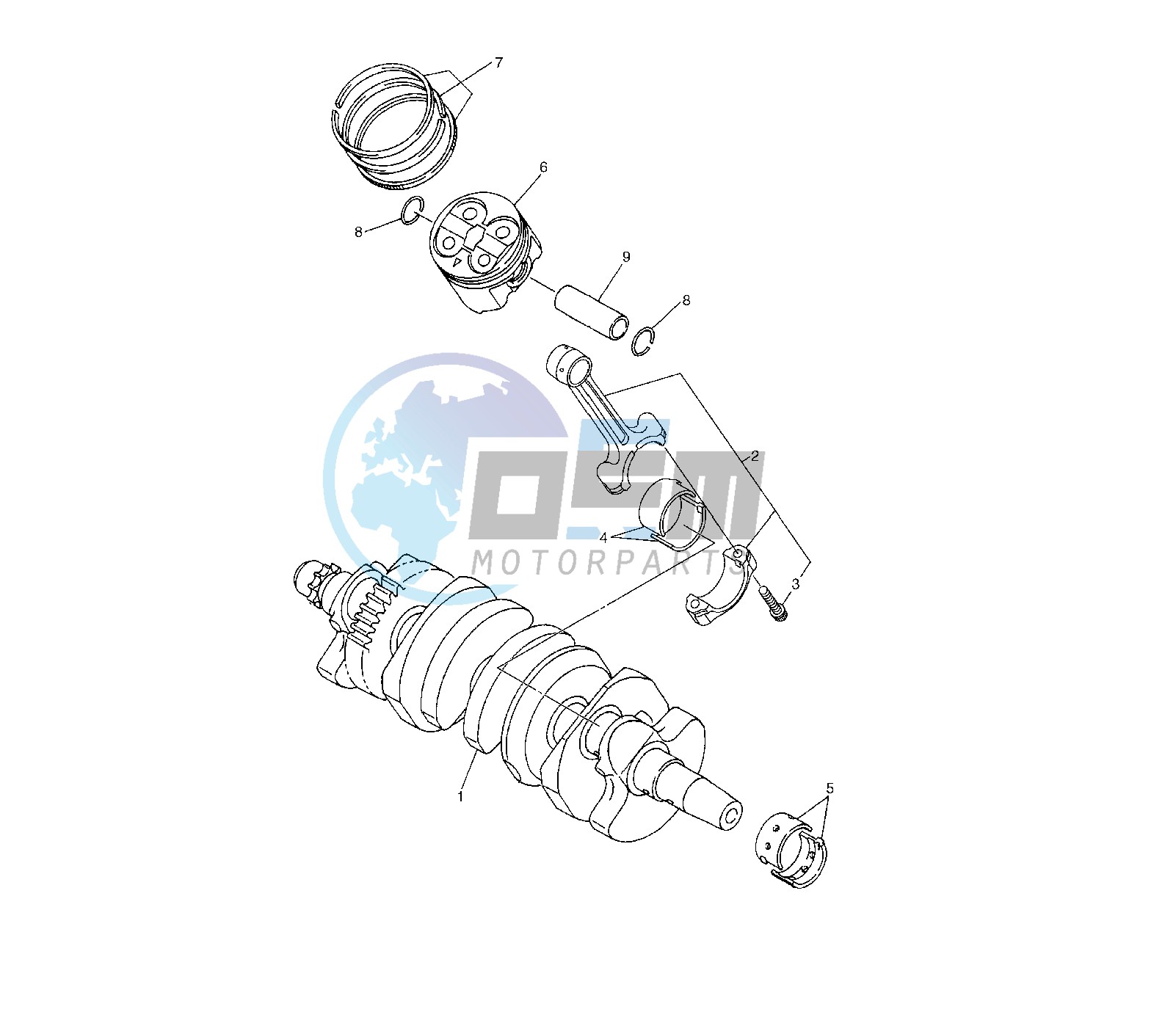 CRANKSHAFT AND PISTON