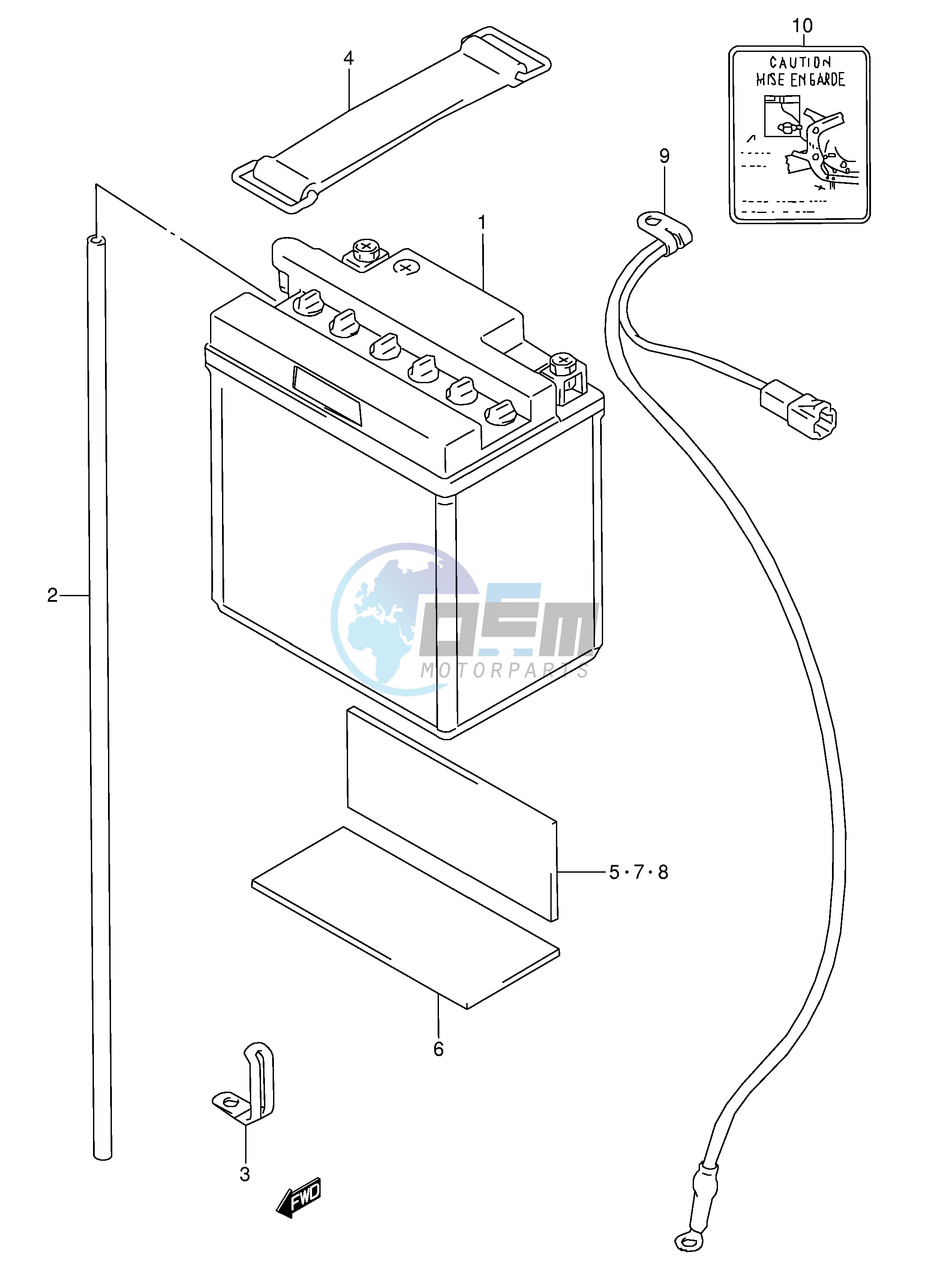 BATTERY (F.NO.103642~,E22:F.NO.101930~)