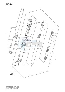 AN650 (E3-E28) Burgman drawing FRONT FORK DAMPER