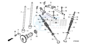 TRX420FPAC TRX420 ED drawing CAMSHAFT/VALVE