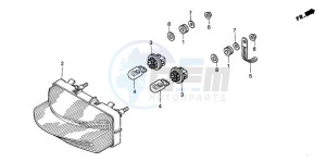 CBR600FR drawing TAILLIGHT (CBR600F42-3/FS/FR)