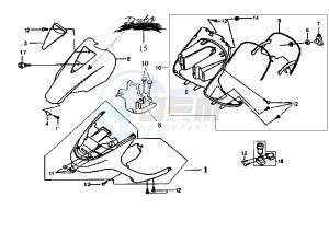 SUPER DUKE - 125 cc drawing FRONT SHIELD