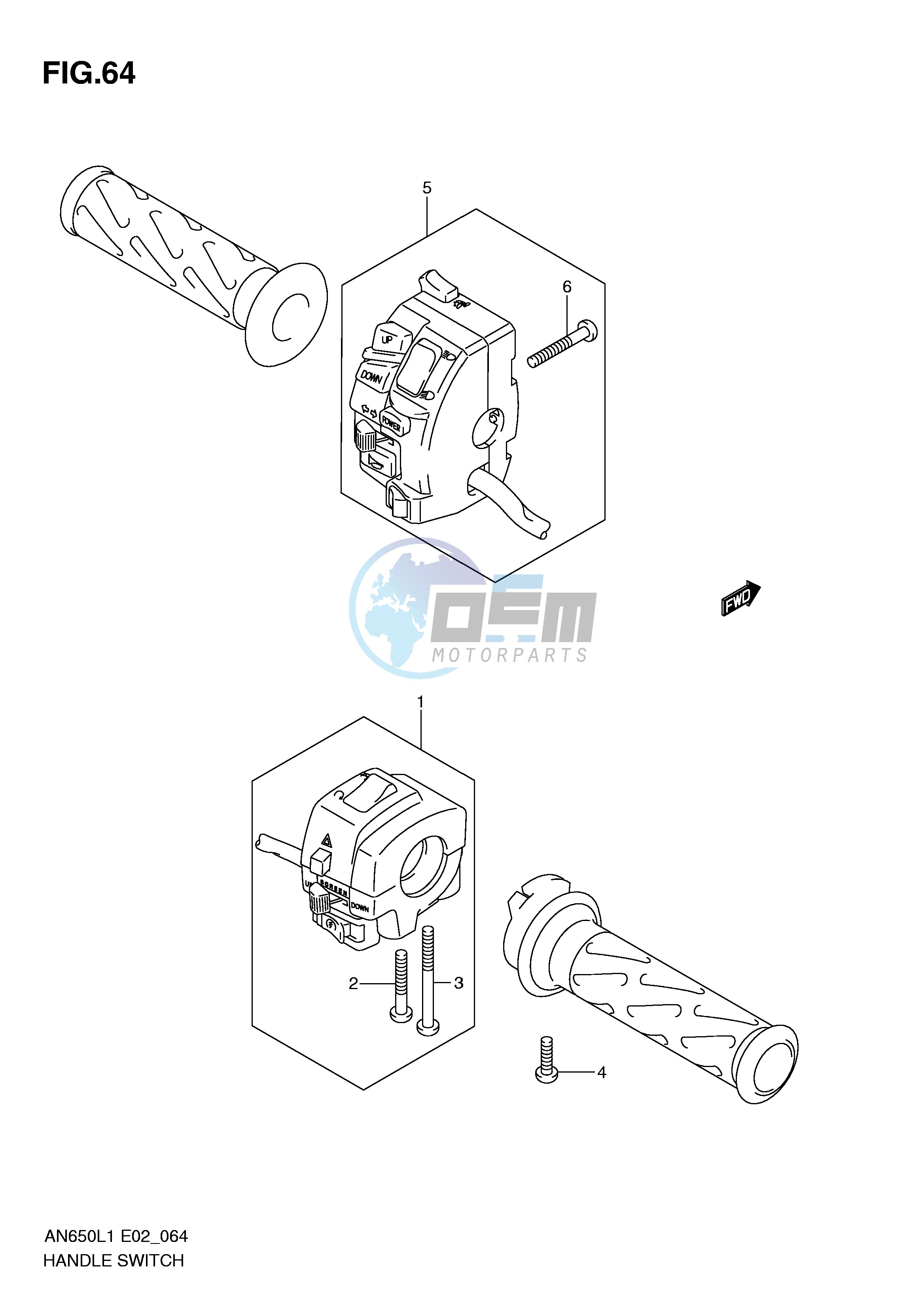 HANDLE SWITCH (AN650AL1 E24)