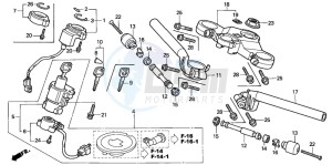 CBR900RR drawing HANDLE PIPE/TOP BRIDGE