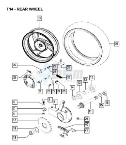 FUNTASTIC_45kmh_K8-L0 50 K8-L0 drawing Rear wheel