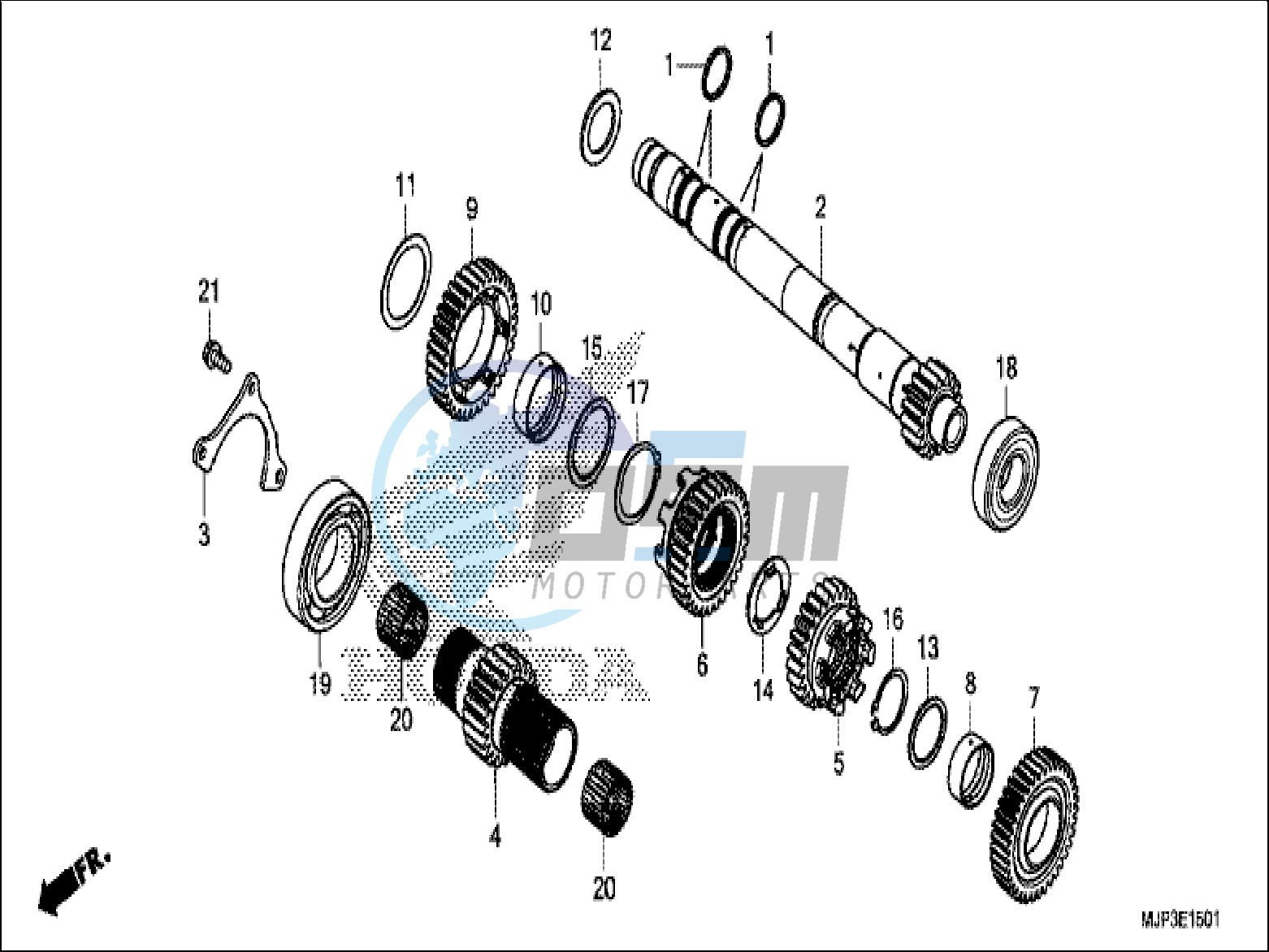 TRANSMISSION (MAINSHAFT) (CRF1000D)