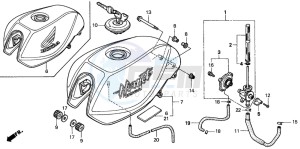 CB600F2 HORNET S drawing FUEL TANK