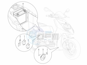 Typhoon 125 4T 2V E3 (NAFTA) drawing Remote control switches - Battery - Horn