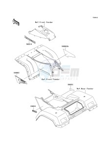 KLF 300 C [BAYOU 300 4X4] (C10-C14) [BAYOU 300 4X4] drawing DECALS-- RED- --- KLF300-C11- -