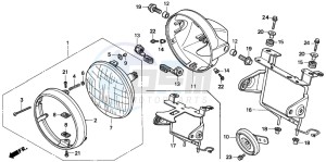 CB250 NIGHTHAWK drawing HEADLIGHT (1)