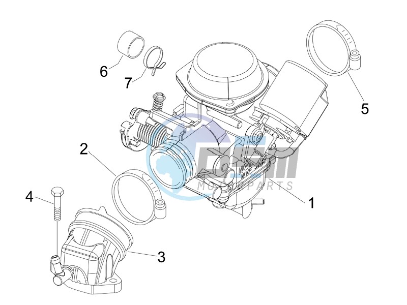 Carburettor  assembly - Union pipe