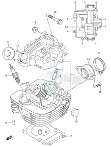 DR-Z125 (E3-E28) drawing CYLINDER HEAD