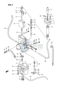 LT250R (E1) drawing CARBURETOR